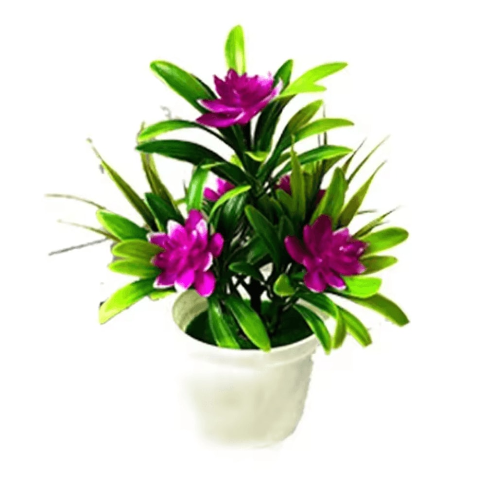 Colorful Artificial Flower Bonsai Mini Potted Faux Plants For Home Table Decor 4