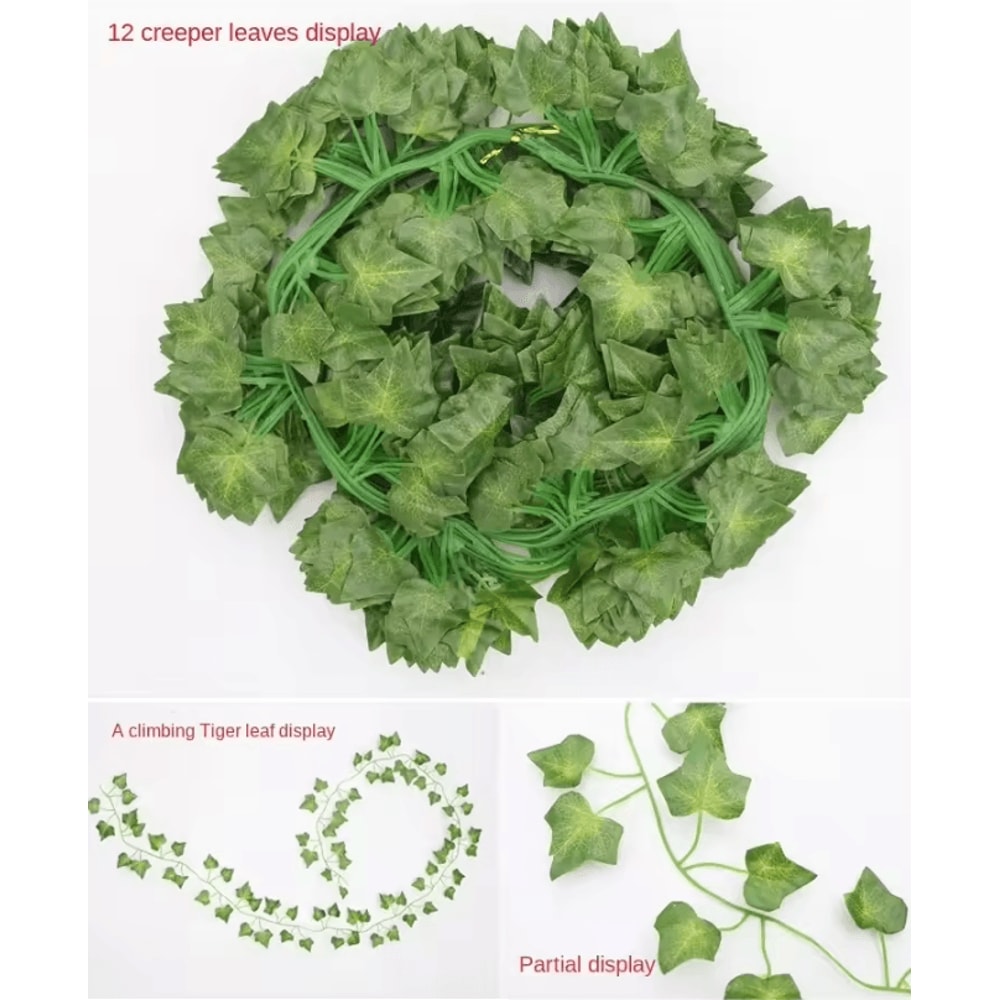 21M Artificial Ivy Leaf Garland Realistic Silk Hanging Vine For Wall Wedding Decor 1