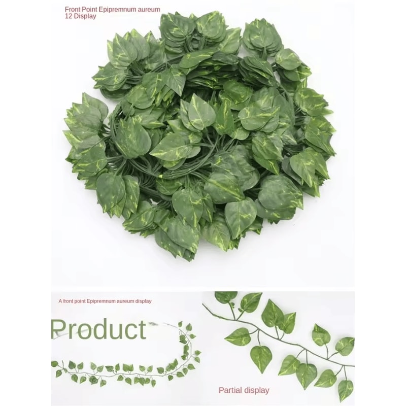 21M Artificial Ivy Leaf Garland Realistic Silk Hanging Vine For Wall Wedding Decor 2