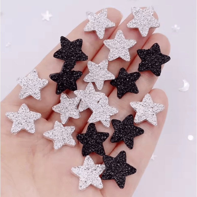 Sparkling Ore Star Resin Rhinestone Charms 14mm Flatback DIY Craft Embellishments 50PCS 1