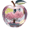 Romantic Cherry Blossom Apple Acrylic Desk Decor Nordic Aesthetic Tabletop Ornament 0