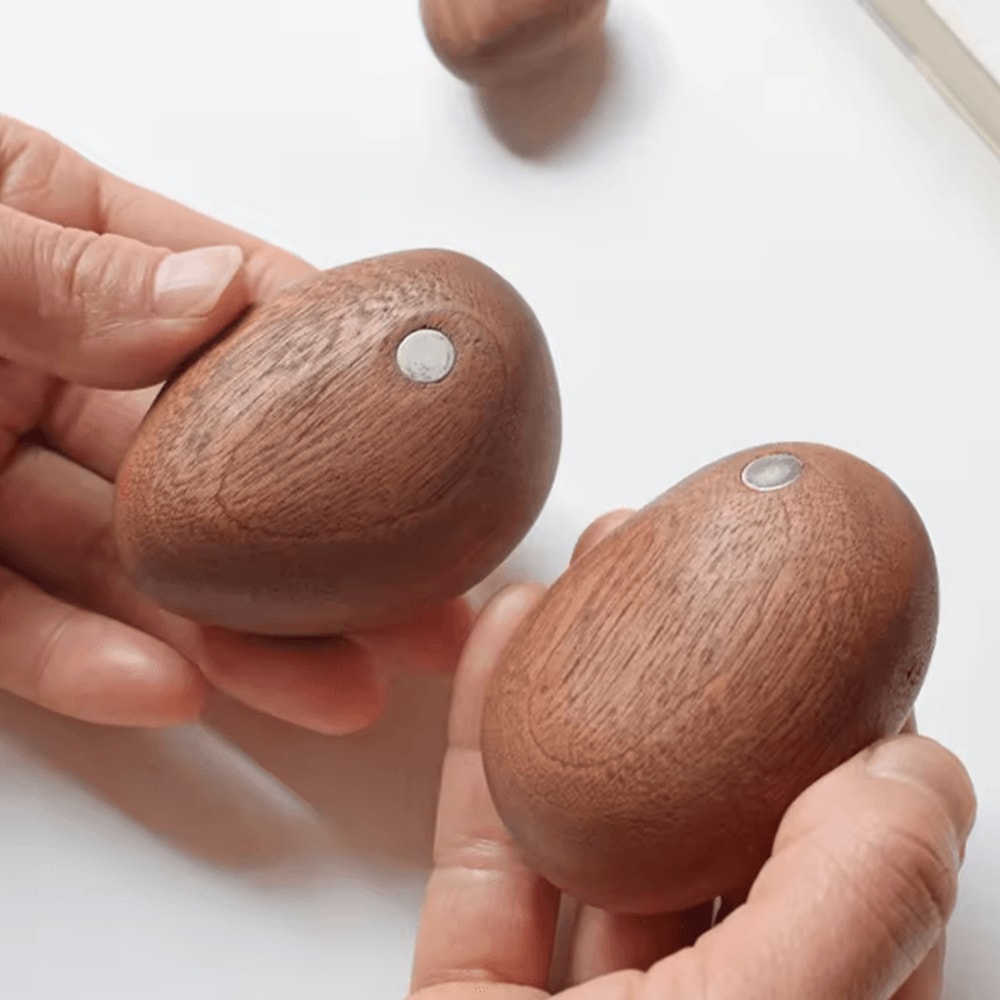 Nordic Wooden Stone Puzzle Decor Solid Wood Decompression Art Ornament For Wall Desk 2