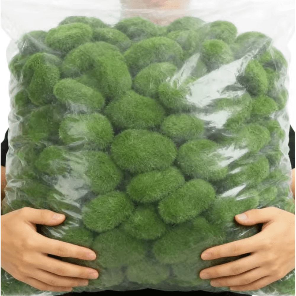 Artificial Moss Stone Decor Balls Realistic Green Moss Rocks For DIY Garden Home Styling 0