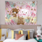 Kawaii Sugarbunnies Cartoon Tapestry Cute Aesthetic Wall Hanging Decor For Bedroom Gifts 2