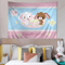 Kawaii Sugarbunnies Cartoon Tapestry Cute Aesthetic Wall Hanging Decor For Bedroom Gifts 4