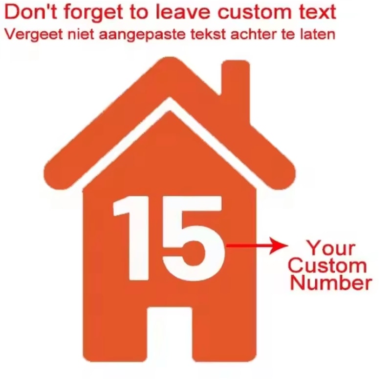 Custom Wheelie Bin Number Stickers Waterproof Vinyl House Number Decals 4PCS Set 0