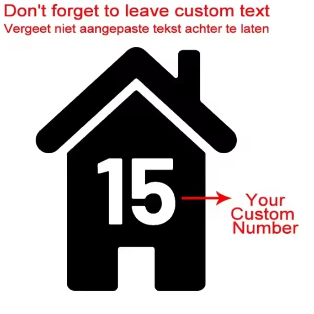 Custom Wheelie Bin Number Stickers Waterproof Vinyl House Number Decals 4PCS Set 3