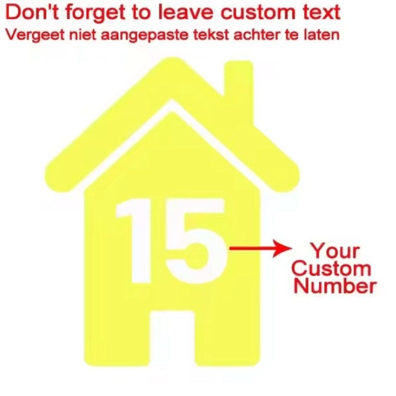 Custom Wheelie Bin Number Stickers Waterproof Vinyl House Number Decals 4PCS Set 10