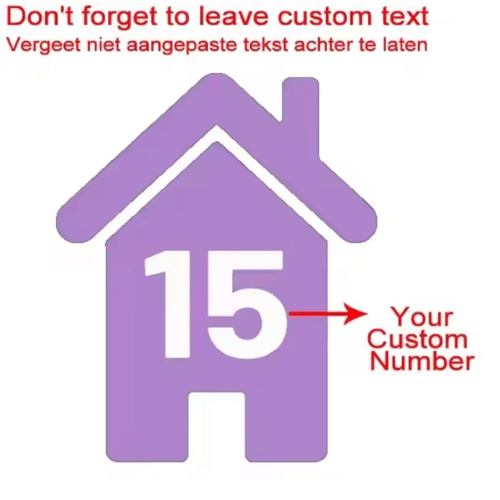 Custom Wheelie Bin Number Stickers Waterproof Vinyl House Number Decals 4PCS Set 11