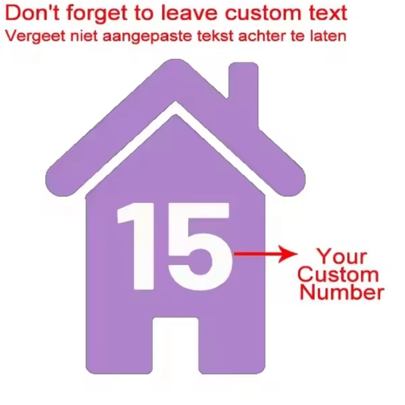 Custom Wheelie Bin Number Stickers Waterproof Vinyl House Number Decals 4PCS Set 11