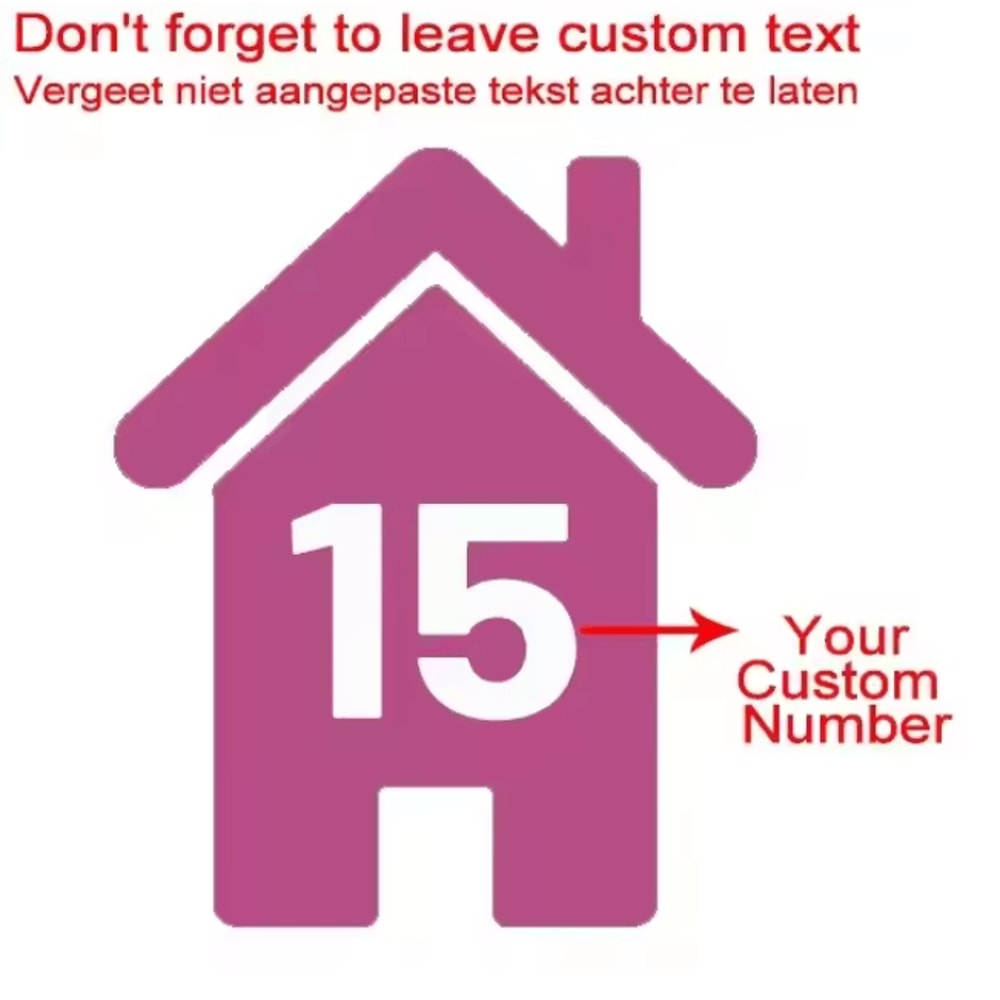 Custom Wheelie Bin Number Stickers Waterproof Vinyl House Number Decals 4PCS Set 12