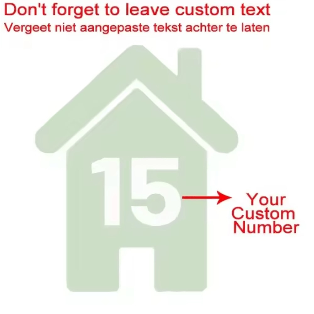 Custom Wheelie Bin Number Stickers Waterproof Vinyl House Number Decals 4PCS Set 13