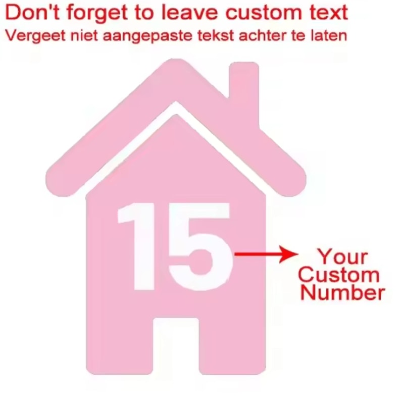 Custom Wheelie Bin Number Stickers Waterproof Vinyl House Number Decals 4PCS Set 4