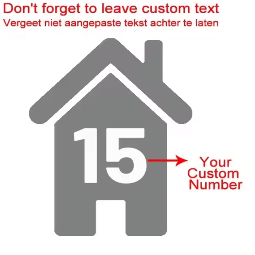 Custom Wheelie Bin Number Stickers Waterproof Vinyl House Number Decals 4PCS Set 5