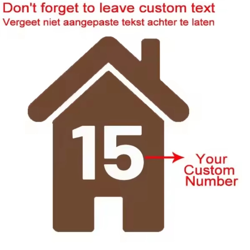 Custom Wheelie Bin Number Stickers Waterproof Vinyl House Number Decals 4PCS Set 6