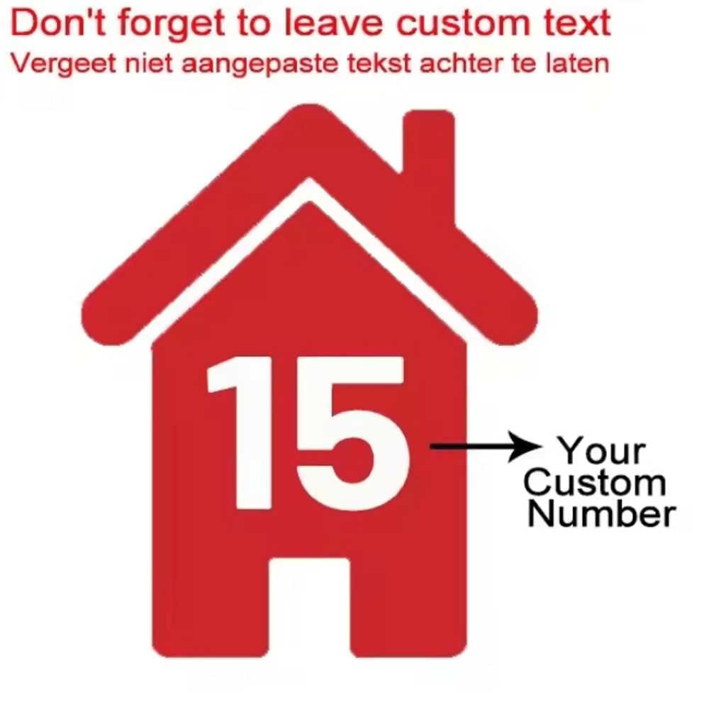 Custom Wheelie Bin Number Stickers Waterproof Vinyl House Number Decals 4PCS Set 8