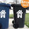 Custom Wheelie Bin Number Stickers Waterproof Vinyl House Number Decals 4PCS Set 1