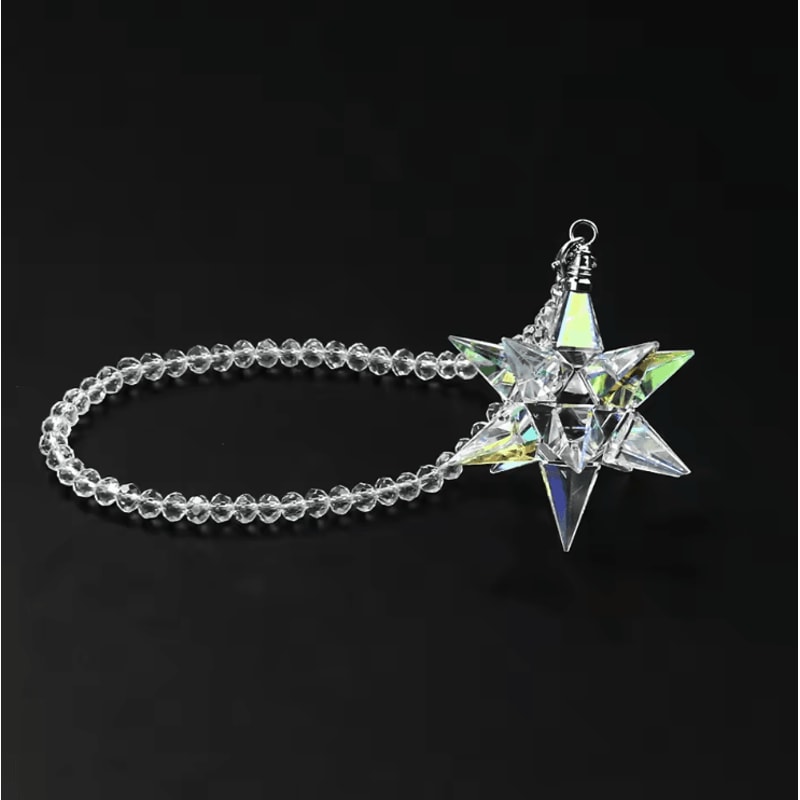 AB Crystal Rainbow Maker Car Pendant Aurora Borealis Hanging Prism Decor 3