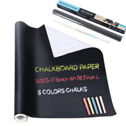 erasable chalkboard wall sticker roll – large diy blackboard decal for kids & home (45x200cm)
