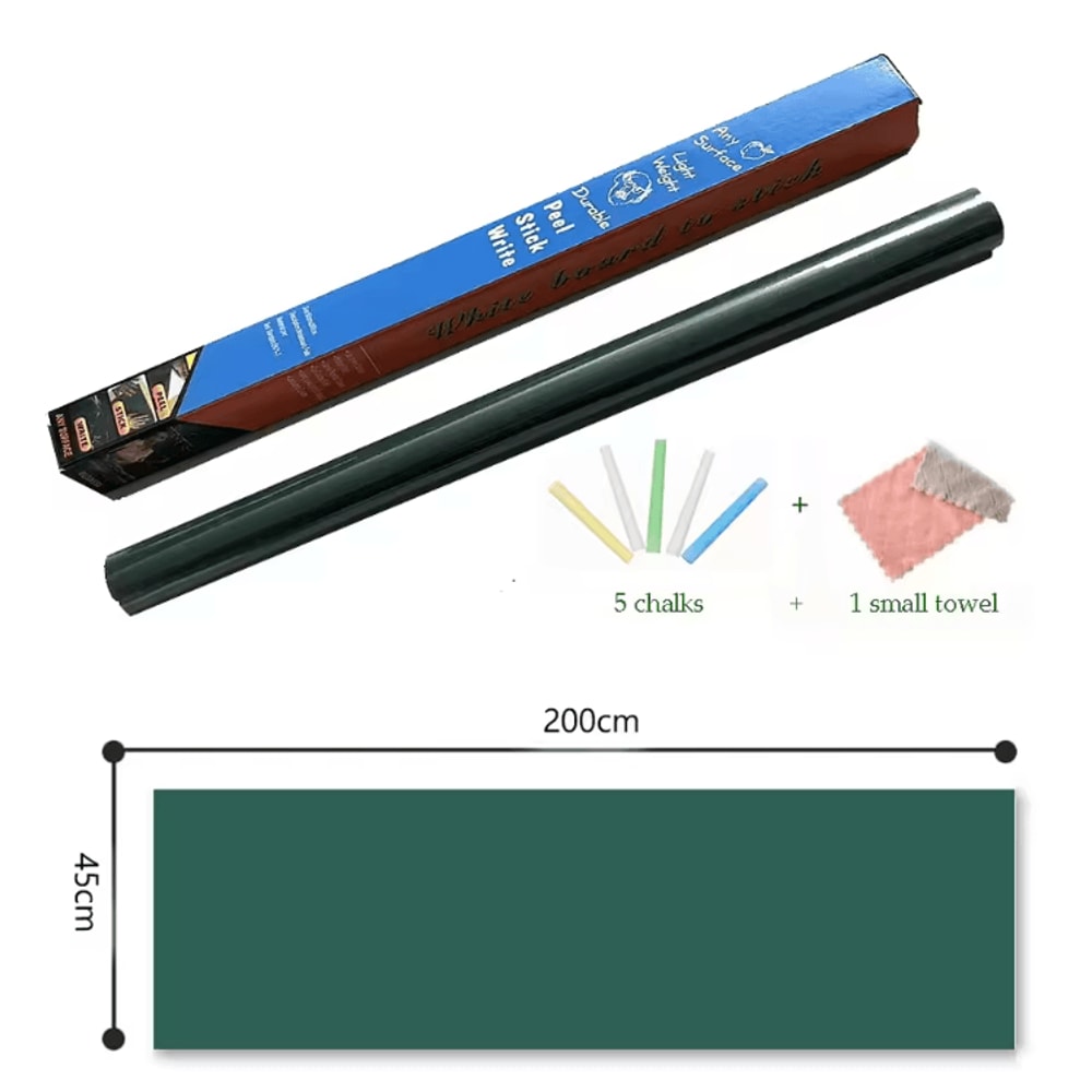 Erasable Chalkboard Wall Sticker Roll Large DIY Blackboard Decal For Kids Home 45x200cm 3