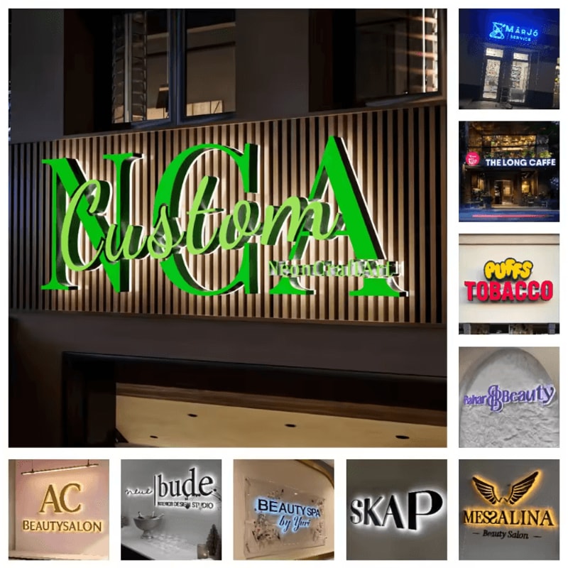 Custom LED Backlit Letter Sign 3D Illuminated Business Logo Storefront Signage 1