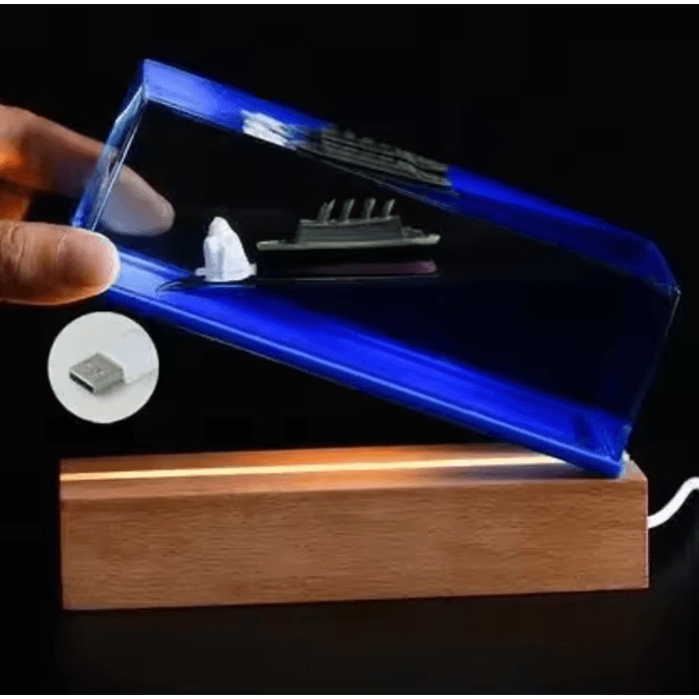 Black Pearl Liquid Motion Ship Bottle Floating Pirate Ship Stress Relief Desk Decor 5