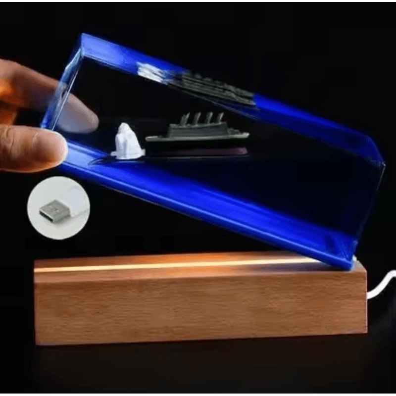 Black Pearl Liquid Motion Ship Bottle Floating Pirate Ship Stress Relief Desk Decor 5