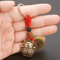 Vintage Lucky Cat Feng Shui Keychain Alloy Maneki Neko Wealth Talisman With Five Emperor Coins 1