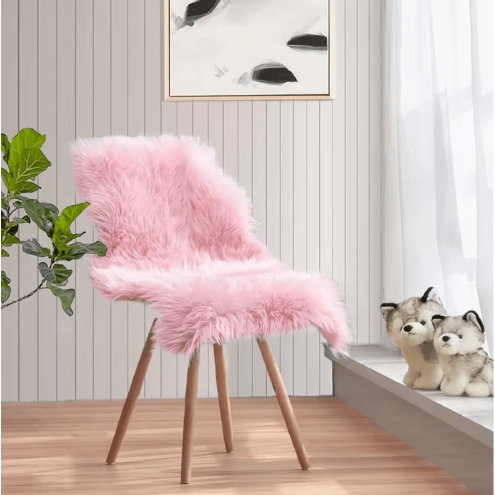 White Faux Sheepskin Fluffy Rug Ultra Soft Washable Shag Carpet For Bedroom Living Room 0