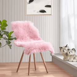 white faux sheepskin fluffy rug – ultra soft washable shag carpet for bedroom & living room