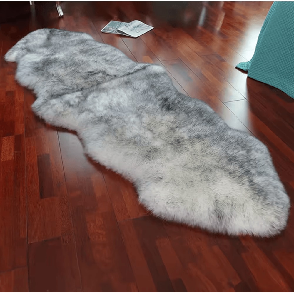 White Faux Sheepskin Fluffy Rug Ultra Soft Washable Shag Carpet For Bedroom Living Room 4