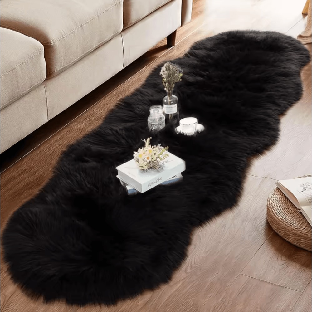 White Faux Sheepskin Fluffy Rug Ultra Soft Washable Shag Carpet For Bedroom Living Room 5