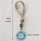 Handcrafted Evil Eye Wall Hanging Blue Glass Evil Eye Charm Protective Home Decor Pendant 2