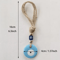 Handcrafted Evil Eye Wall Hanging Blue Glass Evil Eye Charm Protective Home Decor Pendant 2