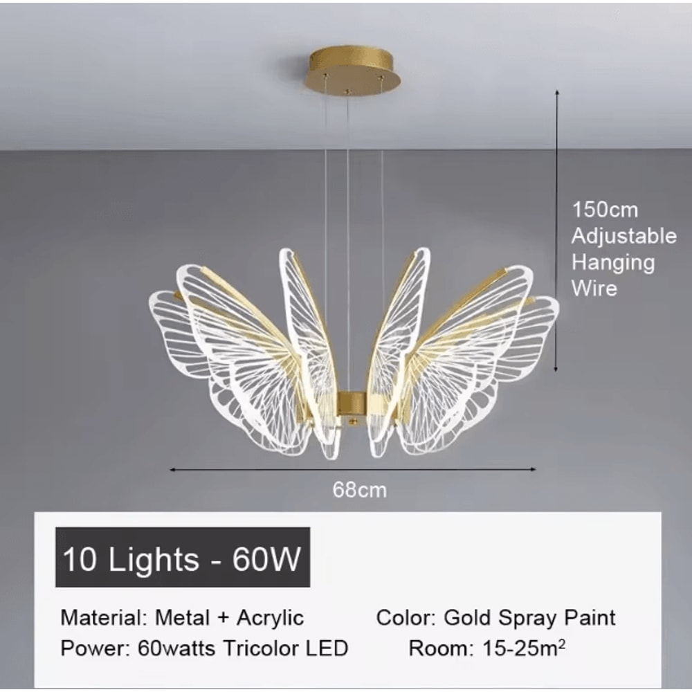 Minimalist Butterfly Chandelier Light Modern Acrylic Butterfly Pendant Light For Home 3