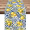 Summer Lemon Table Runner Farmhouse Linen Table Runner Citrus Dining Decor 0