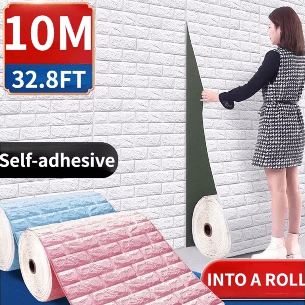 3D Foam Brick Wall Panels SelfAdhesive Peel And Stick Wall Panels Waterproof Decor 0