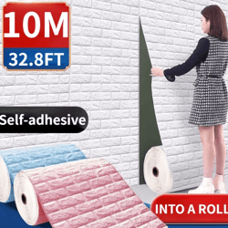 3d foam brick wall panels – self-adhesive peel and stick wall panels waterproof decor