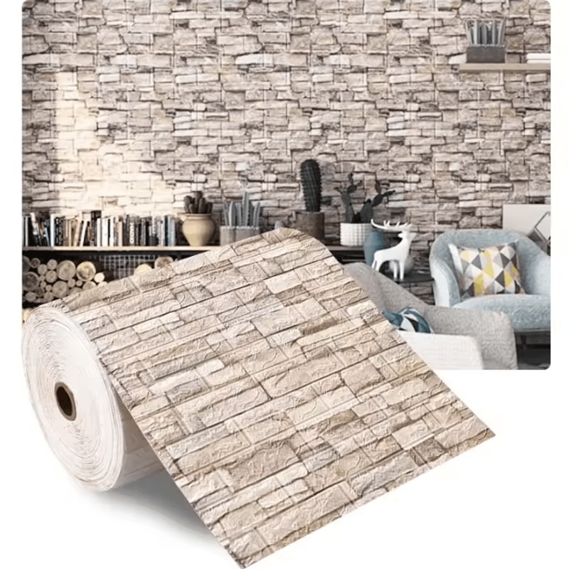 3D Foam Brick Wall Panels SelfAdhesive Peel And Stick Wall Panels Waterproof Decor 2