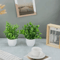 Mini Artificial Potted Plants Set 4PCS Fake Bonsai Desk Decor Indoor Greenery 2