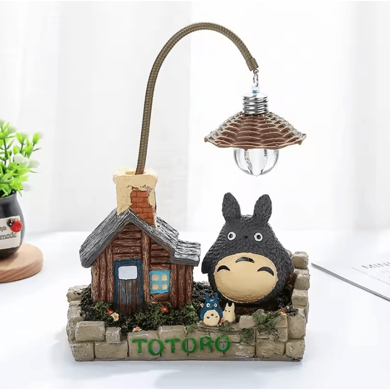 Cartoon Wooden House Night Light AnimeInspired Mini LED Desk Lamp Decor 3