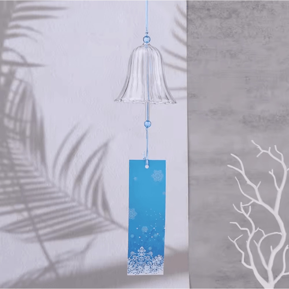 Transparent Glass Wind Chimes Bell Japanese Glass Wind Bell Hanging Decor 2