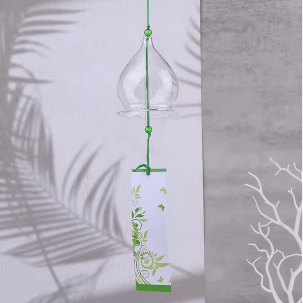Transparent Glass Wind Chimes Bell Japanese Glass Wind Bell Hanging Decor 4