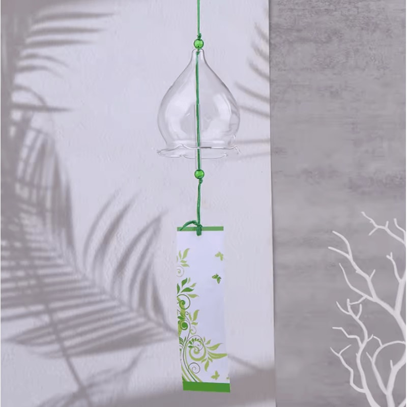 Transparent Glass Wind Chimes Bell Japanese Glass Wind Bell Hanging Decor 4