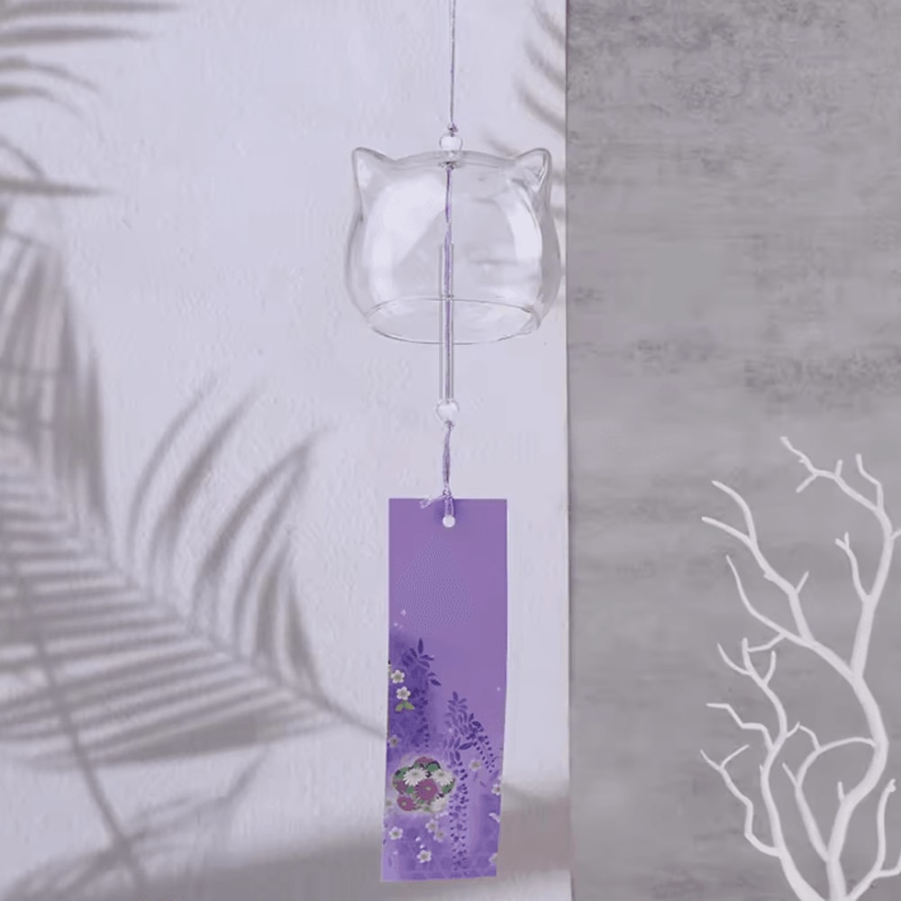 Transparent Glass Wind Chimes Bell Japanese Glass Wind Bell Hanging Decor 6