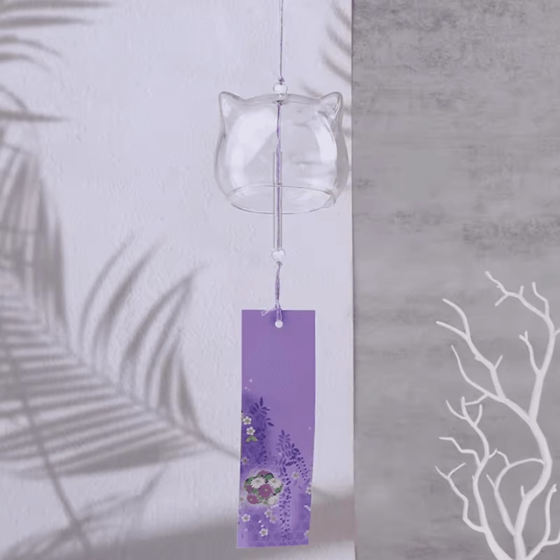 Transparent Glass Wind Chimes Bell Japanese Glass Wind Bell Hanging Decor 6