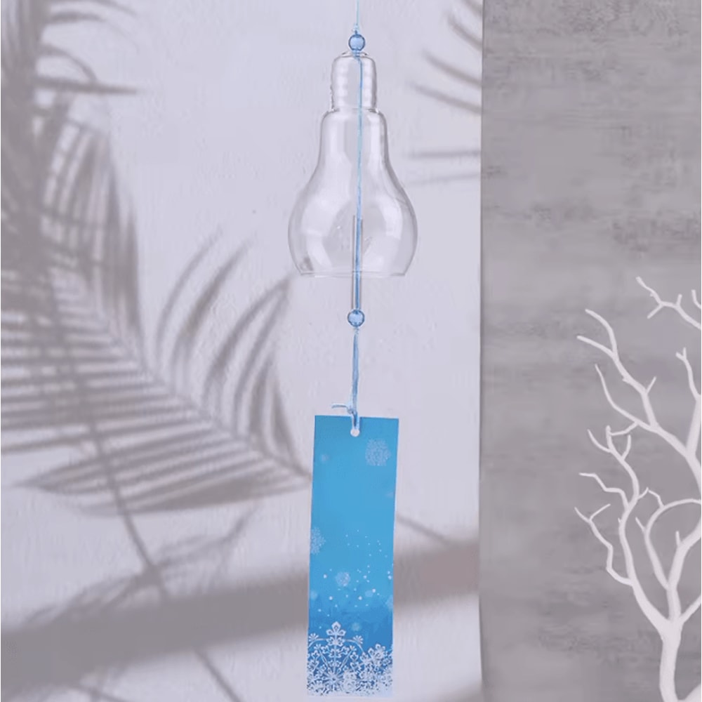 Transparent Glass Wind Chimes Bell Japanese Glass Wind Bell Hanging Decor 8