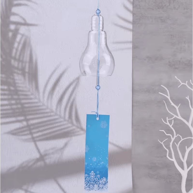 Transparent Glass Wind Chimes Bell Japanese Glass Wind Bell Hanging Decor 8