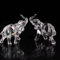 Cute Crystal Elephant Figurine Mini Glass Elephant Decor Lucky Animal Ornament 0