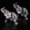 Cute Crystal Elephant Figurine Mini Glass Elephant Decor Lucky Animal Ornament 2